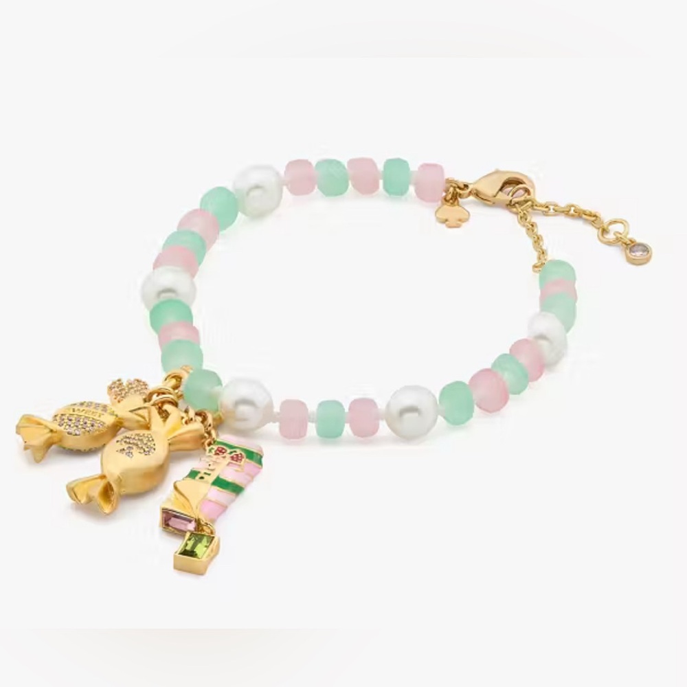 Kate Spade NWT Treat Yourself Candy Charm Bracelet w/ KS Dusty.